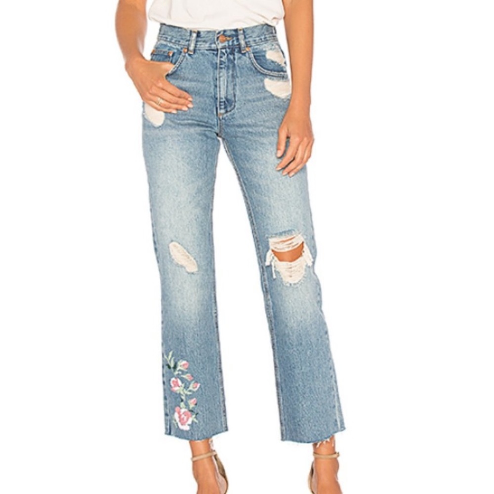 Anine Bing Floral Jean Size 27 - Like New!